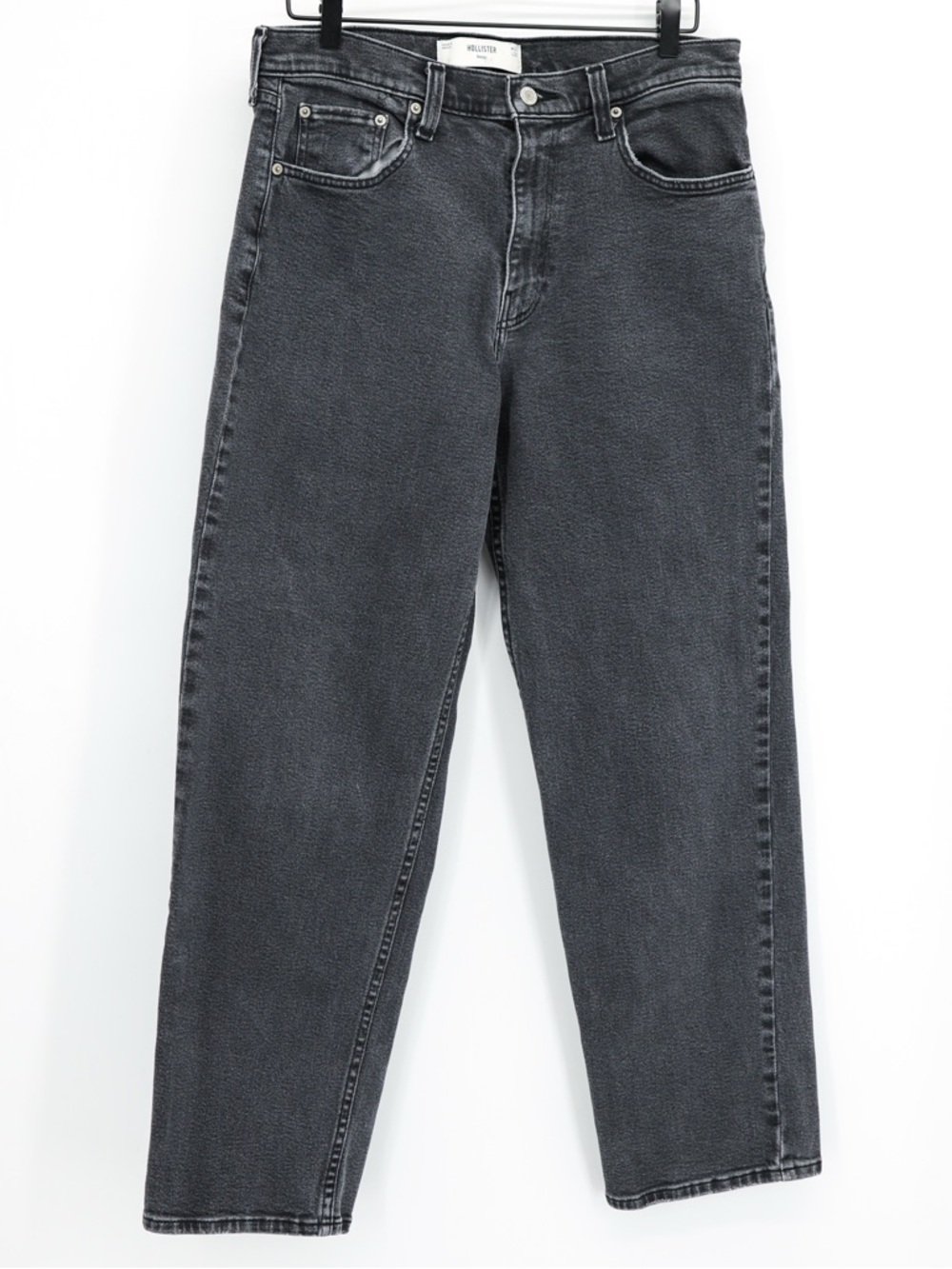 Hollister Baggy High Rise Jeans Black Gray Wash‎ High Rise Loose Fit Denim 32-14